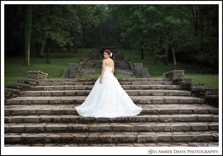 Percy Warner stairs bridal portraits