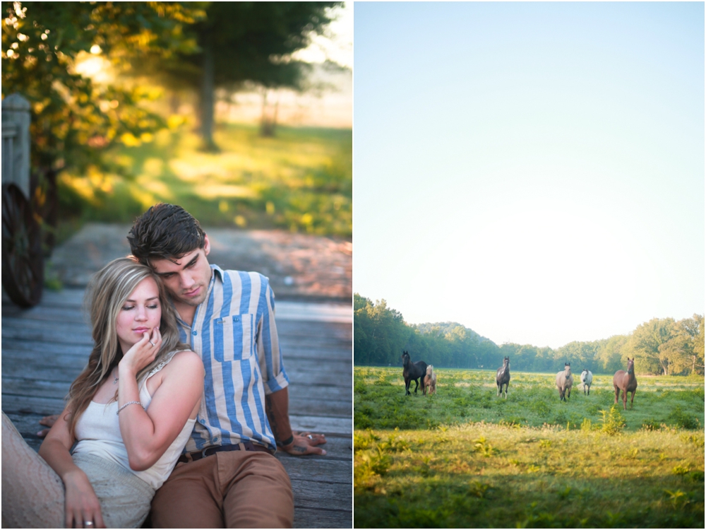 engagement session with horses