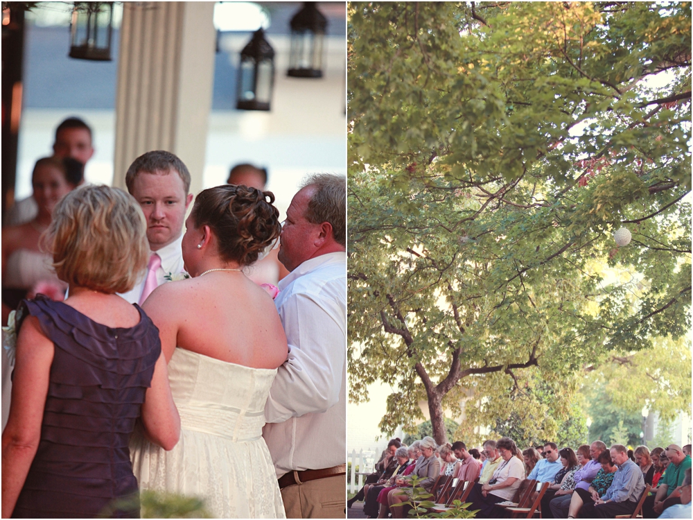 The Red House in Franklin outdoor wedding ceremony
