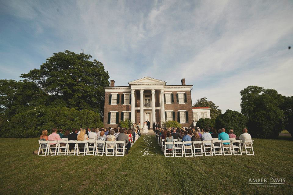 southern plantation wedding outdoors