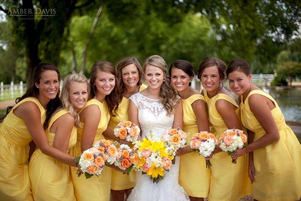 yellow bridesmaids dresses