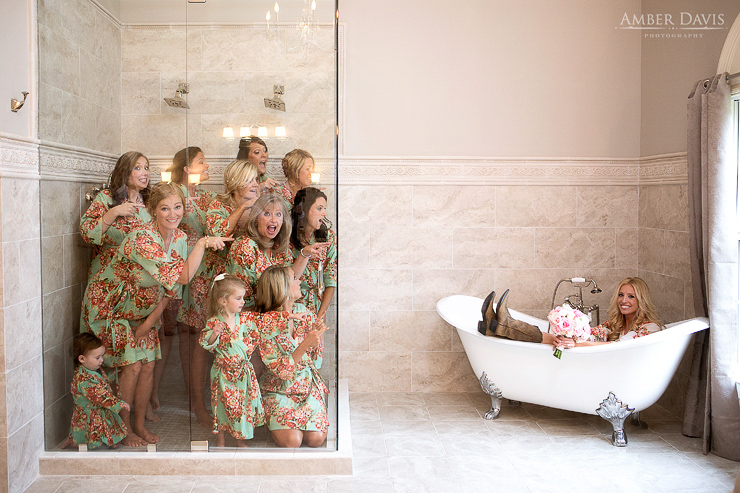 Covey Rise wedding bridesmaids in shower