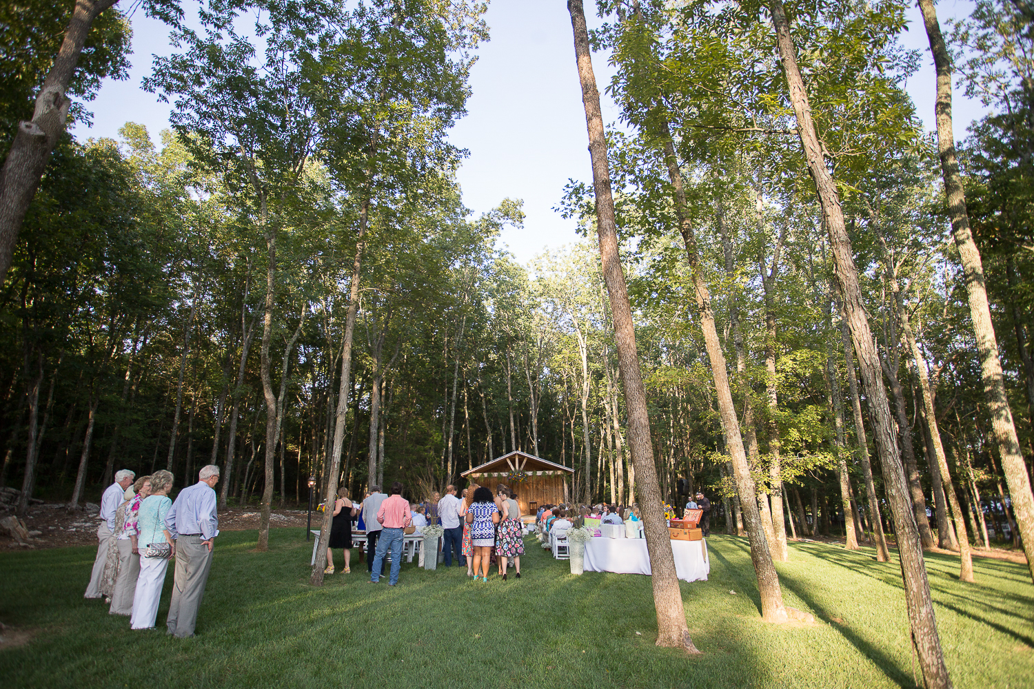 wedding in the woods at Saddle Woods Farm