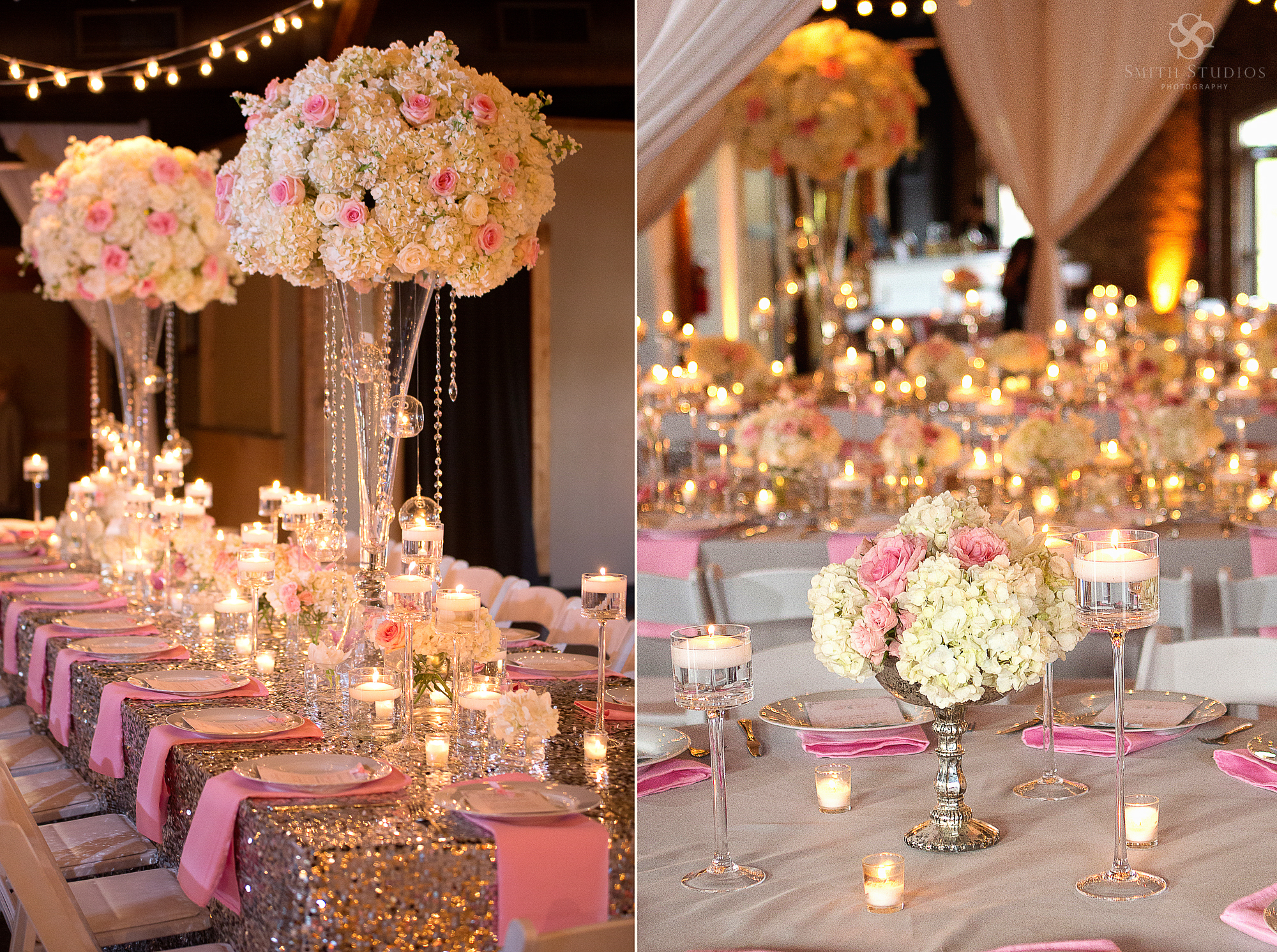 luxurious pink and white wedding Nashville