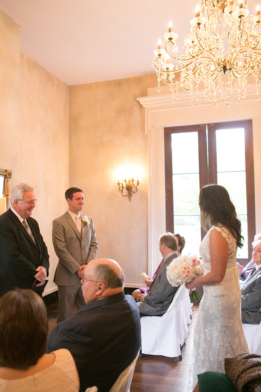 Riverwood mansion wedding ceremony inside
