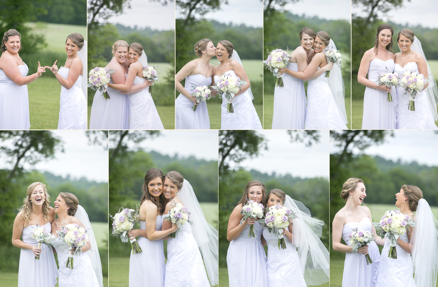 Nashville wedding photography bridesmaids collage