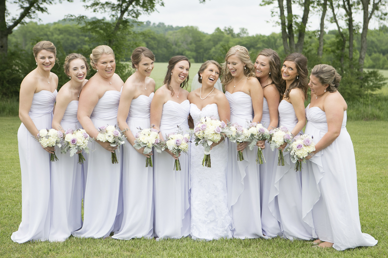 Nashville wedding photography bridal party bridesmaids
