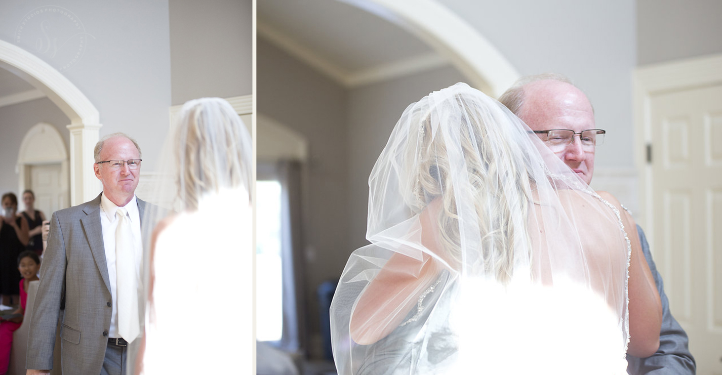 Nashville wedding photographers father daughter first look