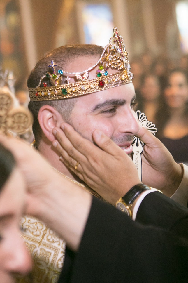Nashville wedding photographer Egyptian Coptic wedding ceremony crown