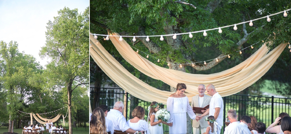 Nashville wedding vow renewal backyard