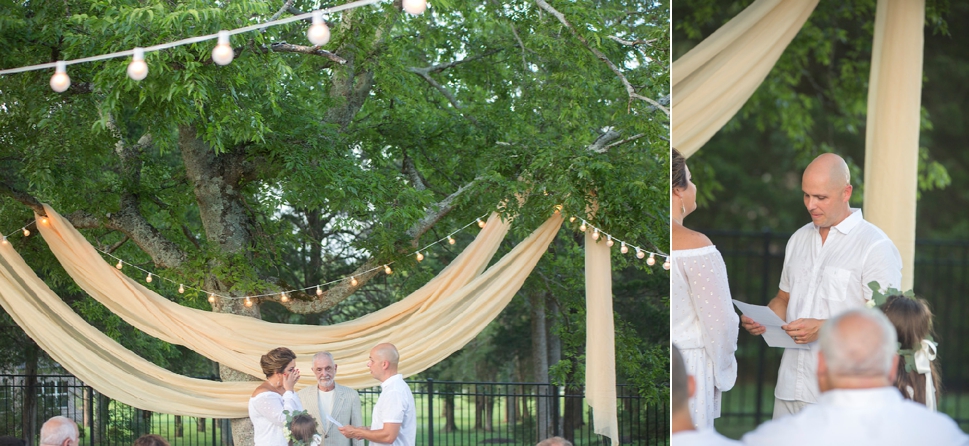 Nashville wedding photographer backyard wedding vow
